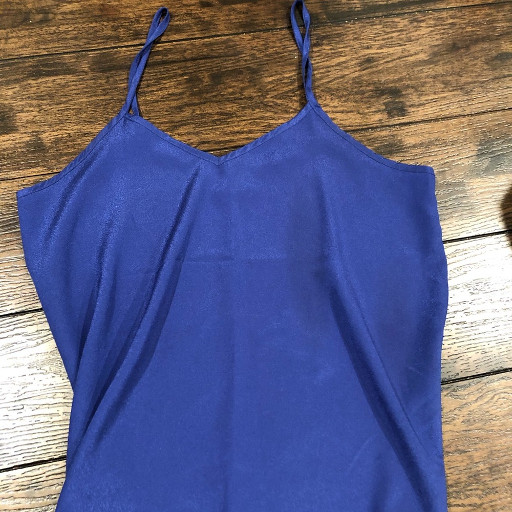 Body Central blue chiffon tank top size small
